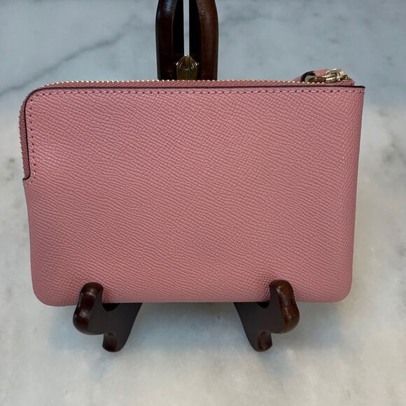 Coach Saffiano Leather Pouch Wristlet - Picture 5 of 13